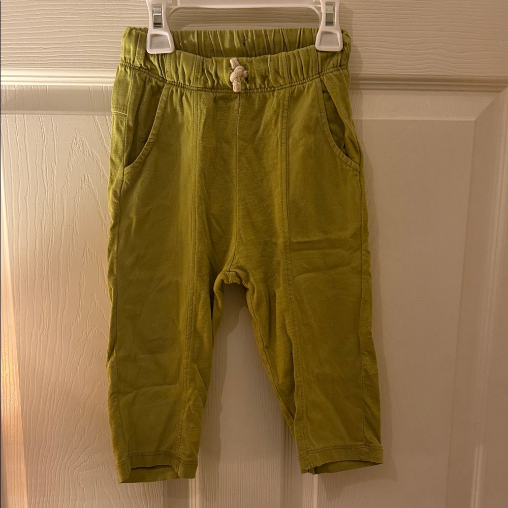 Zara Kids Olive Barrel Leg Style 100% Cotton Toddler Pants